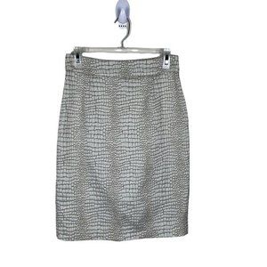 Calvin‎ Klein Gold Snake Print Pencil Skirt Size 4
